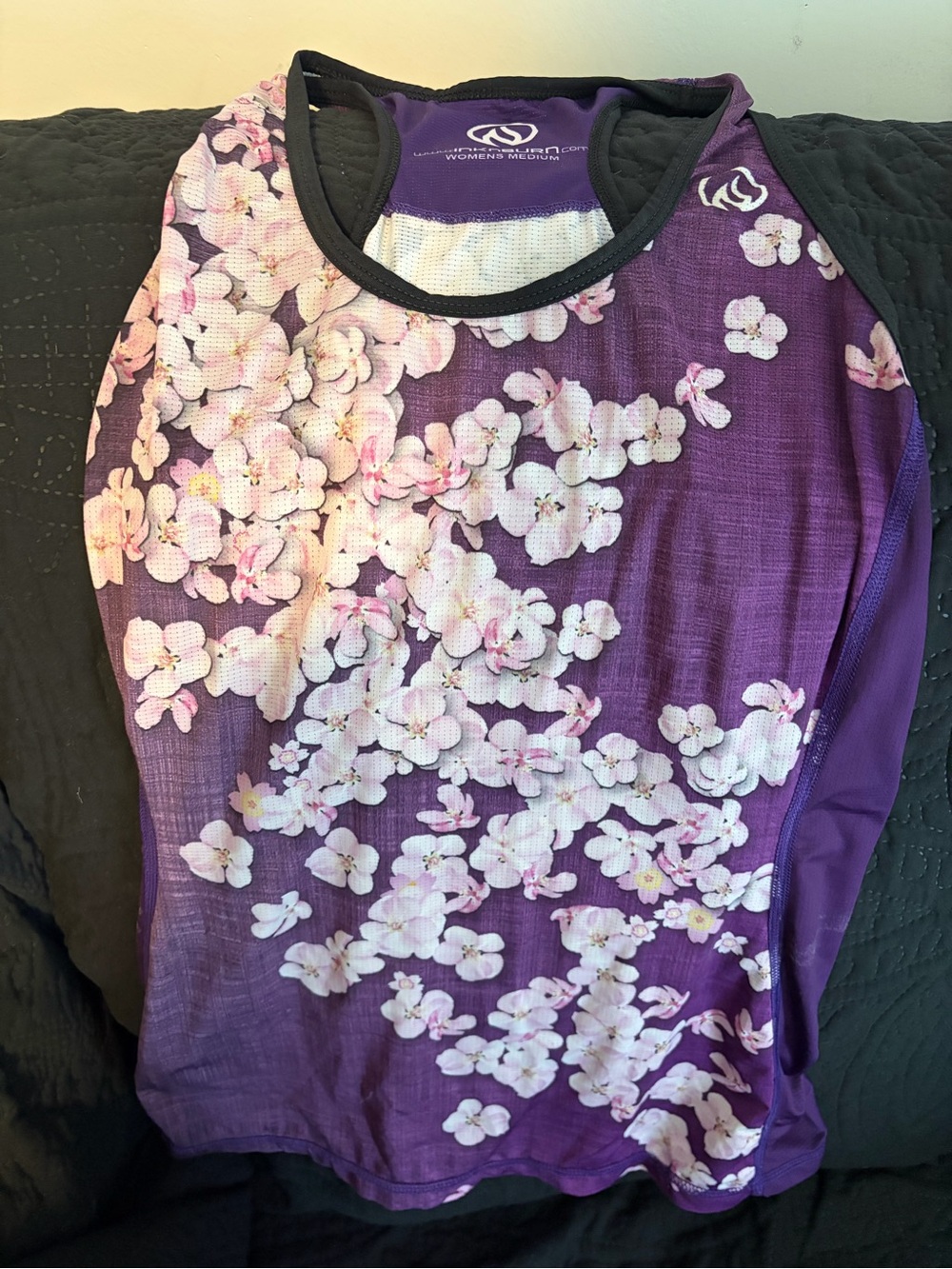 INKnBURN Purple Floral Performance Tank